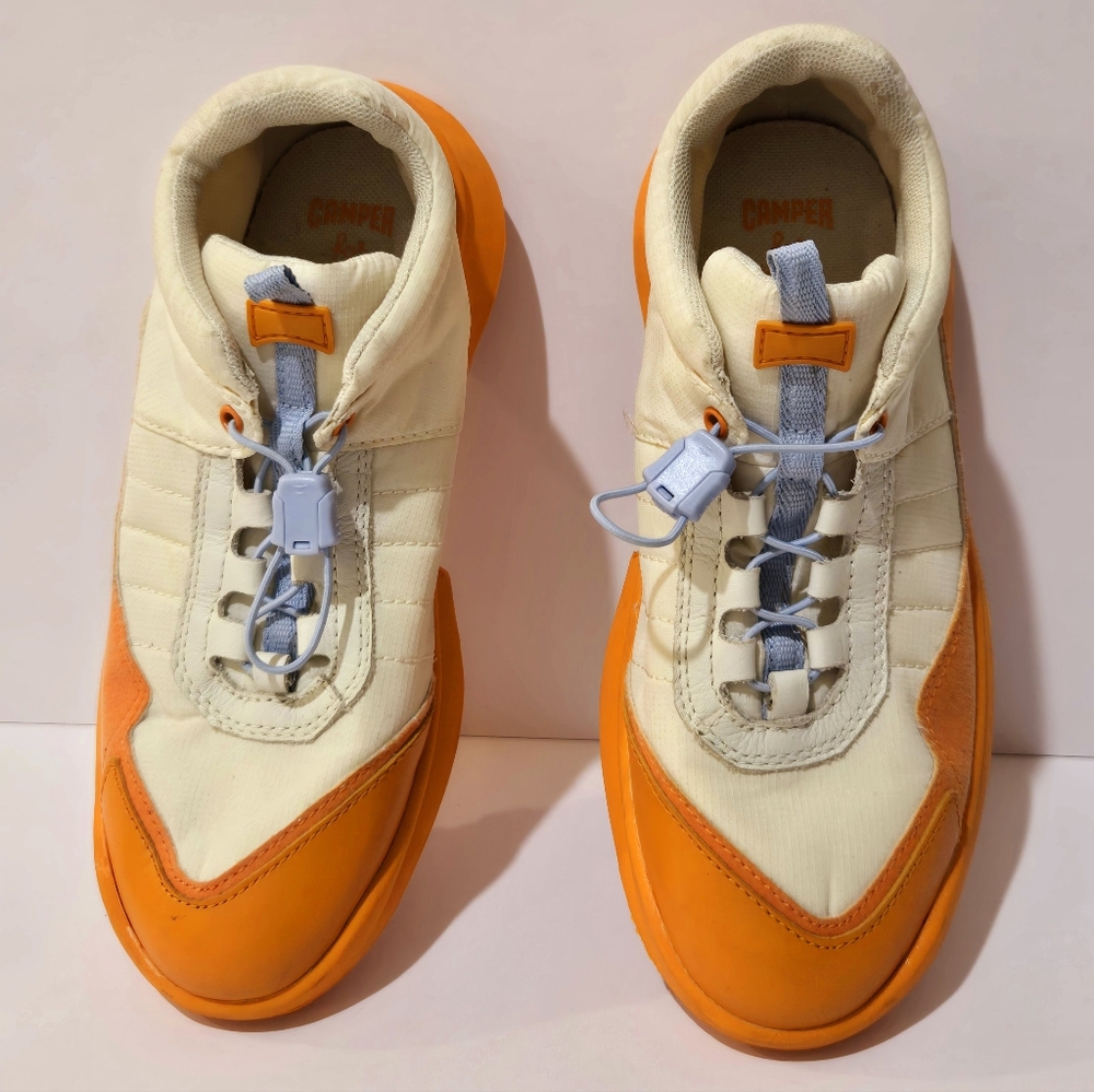 Camper Kids Shoes - Orange and Cream